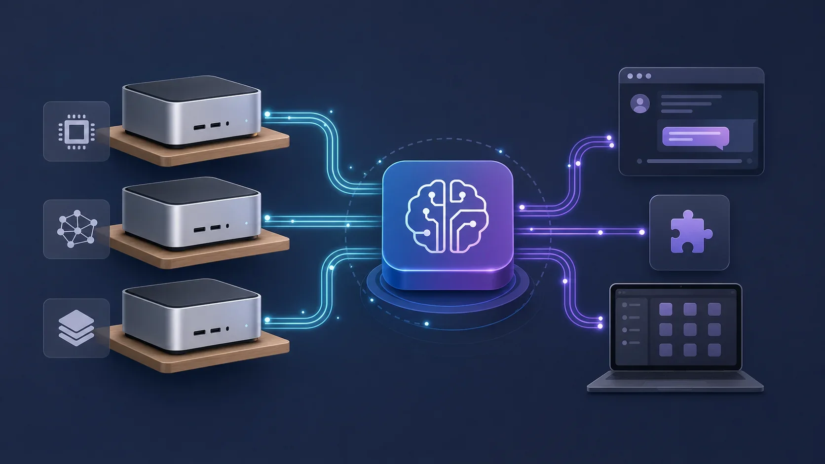 被内存条逼出来的 Homelab：3 台 Mac 撑起 IntelliAI Engine 的免费大模型服务