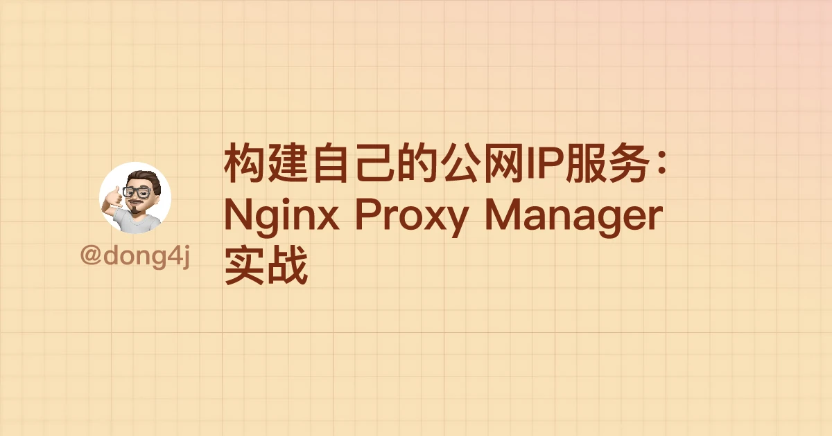 构建自己的公网IP服务：Nginx Proxy Manager实战